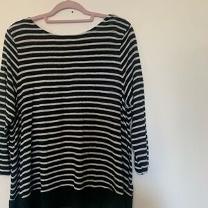 Ralph Lauren Black and White Striped Blouse